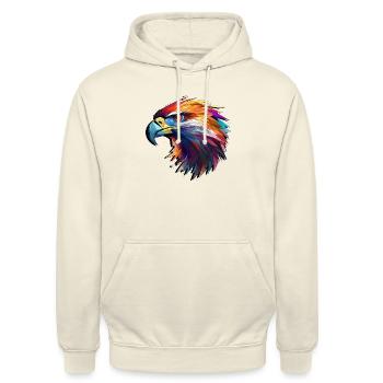Conception du faucon - Sweat-shirt à capuche unisexe - vanille - Devant - Alina (178cm) & Michal (187cm)