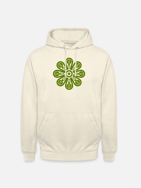 Mechanical Green Flower - Unisex Hoodie - vanilla