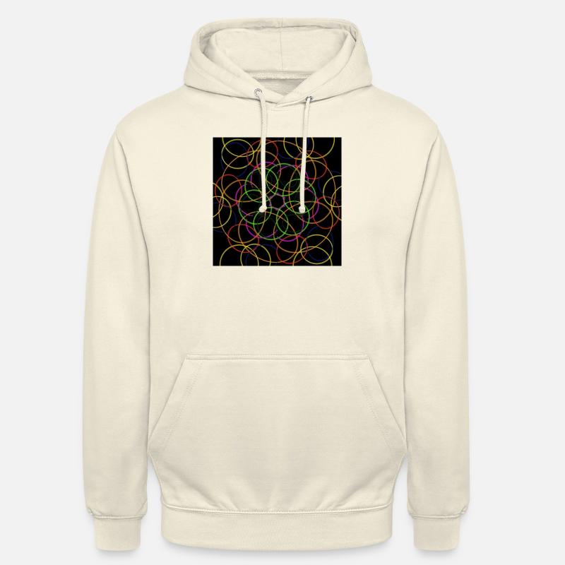 Kreise auf schwarzem Hintergrund - Unisex Hoodie - Vanille-Milchshake