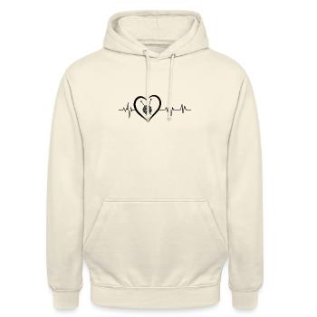 Heartbeat Hook - Unisex Hoodie - vanilla - Front - Alina (178cm) & Michal (187cm)