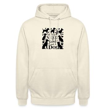 Hündchen - Unisex Hoodie - Vanille-Milchshake - Vorne - Alina (178cm) & Michal (187cm)