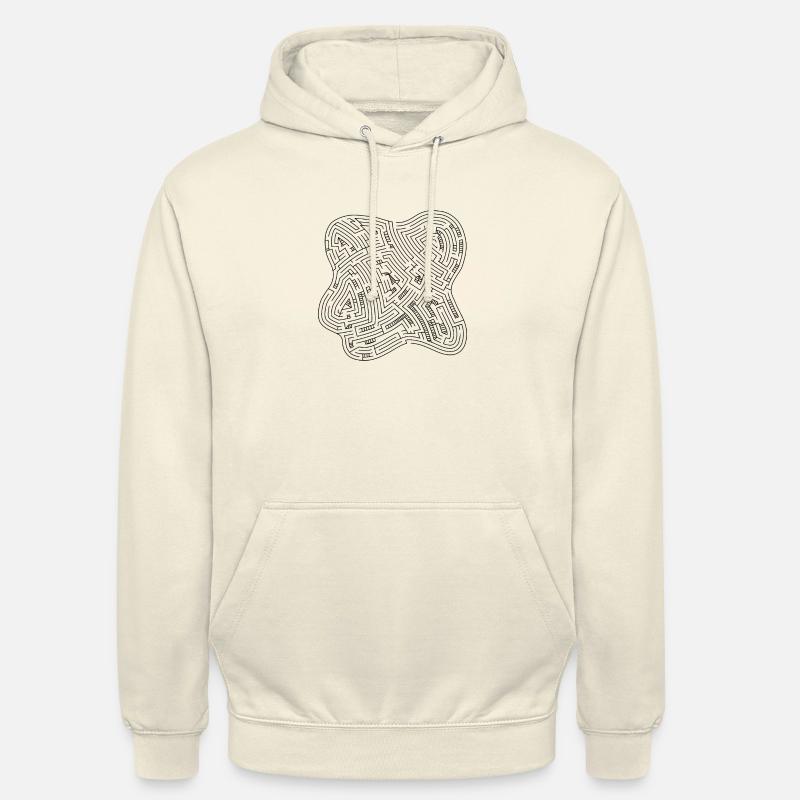 Labyrinthe 3 (version noire) - Sweat-shirt à capuche unisexe - vanille