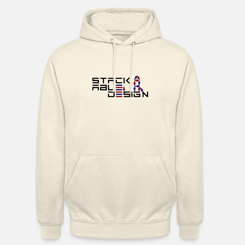 Conception empilable - Humains - Sweat-shirt à capuche unisexe - vanille