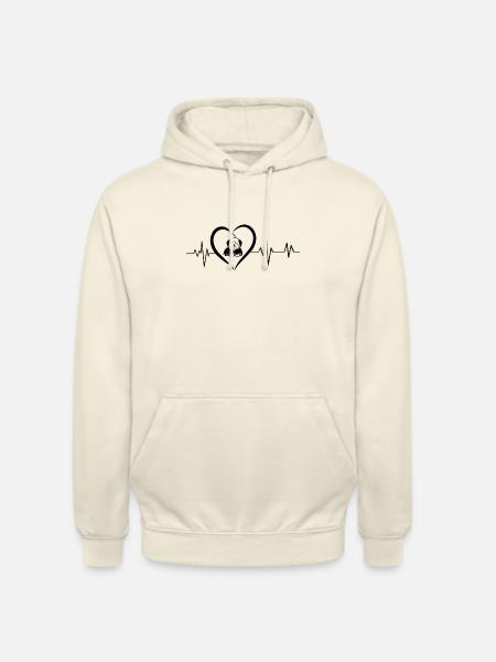 Heartbeat Tulear - Unisex Hoodie - vanilla