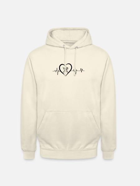 heartbeat baker pastry chef - Unisex Hoodie - vanilla