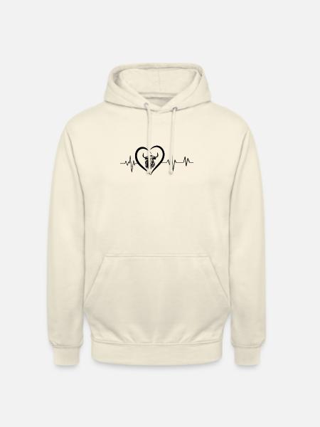 Highland-Herzschlag - Unisex Hoodie - Vanille-Milchshake