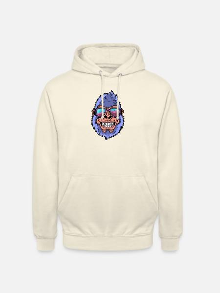 Gorilla mit Sonnenbrille - Unisex Hoodie - Vanille-Milchshake
