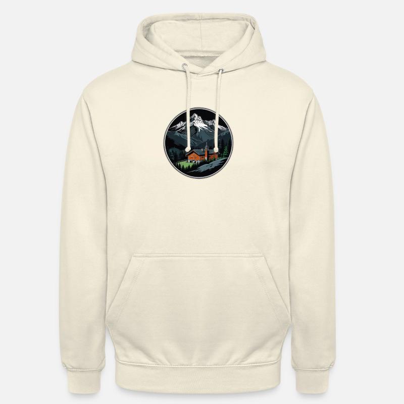 Montagnes suisses - Sweat-shirt à capuche unisexe - vanille