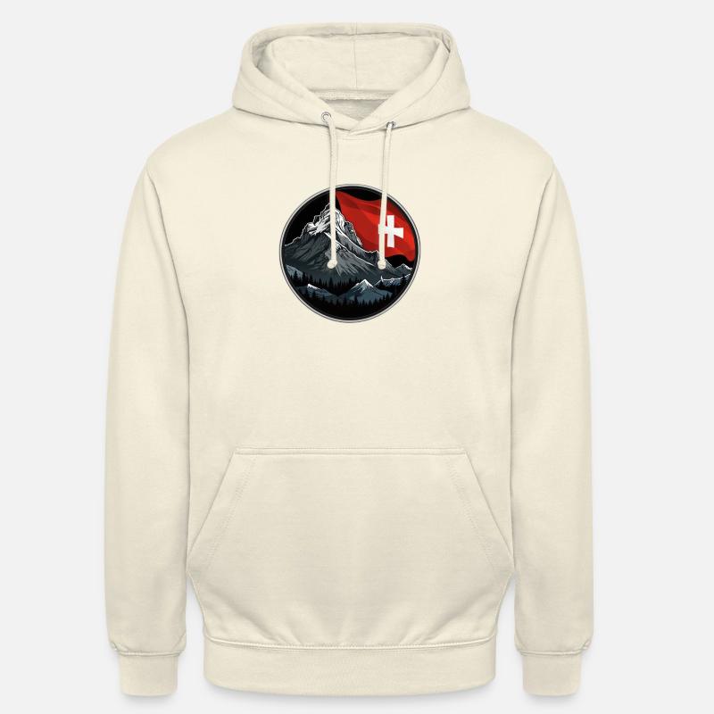 Schweizer Flagge - Unisex Hoodie - Vanille-Milchshake