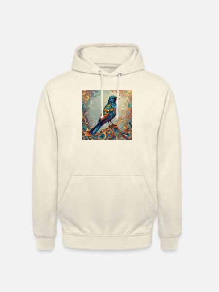 Vogel farbig rechteckig - Unisex Hoodie - Vanille-Milchshake