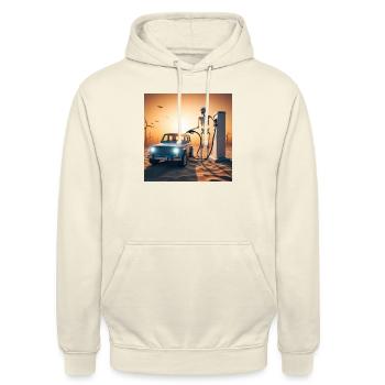 MUSS ICH ES IHNEN ERKLÄREN...? - Unisex Hoodie - Vanille-Milchshake - Vorne - Alina (178cm) & Michal (187cm)