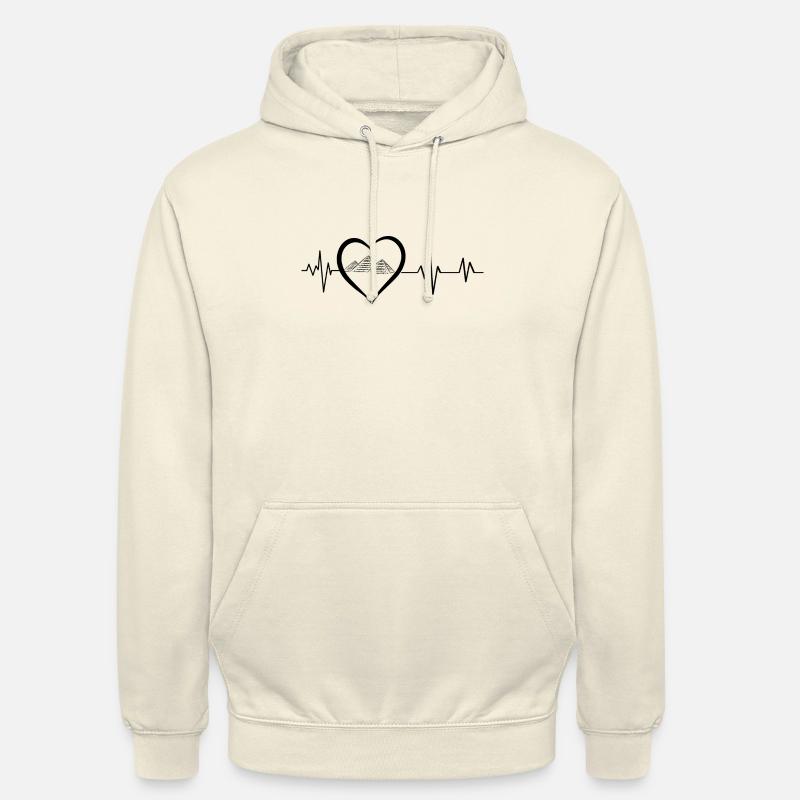 battement de cœur pyramides - Sweat-shirt à capuche unisexe - vanille