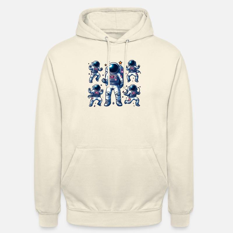Voyage Spatial - Astroanut Lune Planet - Sweat-shirt à capuche unisexe - vanille