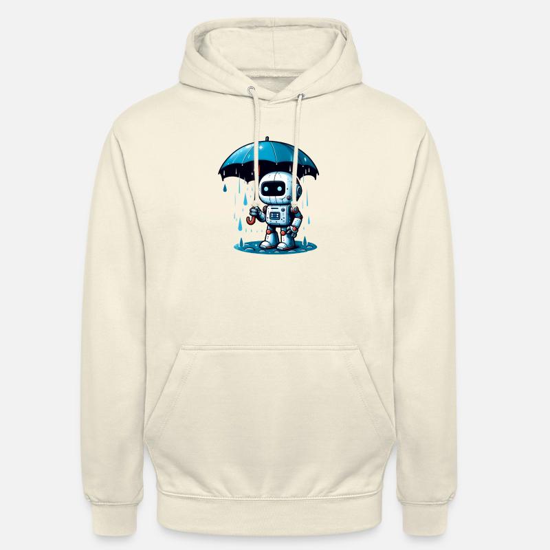 Roboter Regenschirm - Unisex Hoodie - Vanille-Milchshake