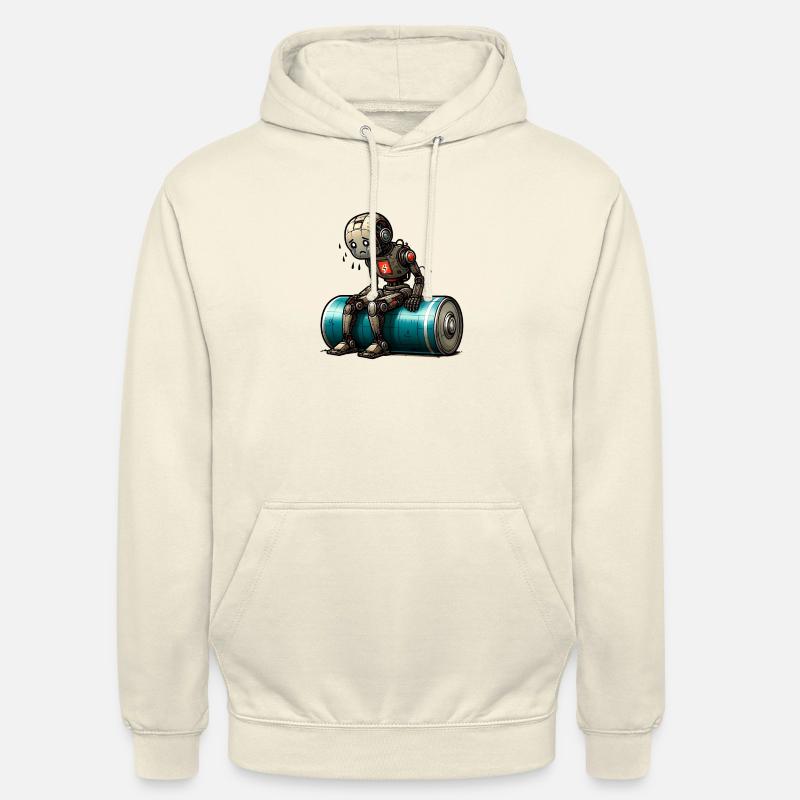 Low battery, faulty system, bot-problems! - Unisex Hoodie - vanilla
