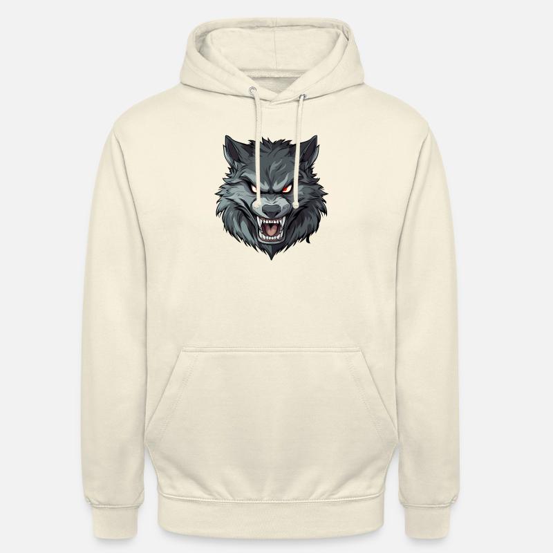 wolve head - Unisex Hoodie - Vanille-Milchshake