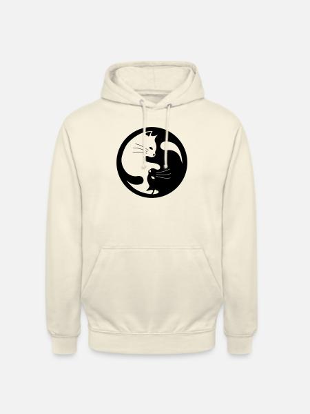Ying Yang Cats - Unisex Hoodie - vanilla