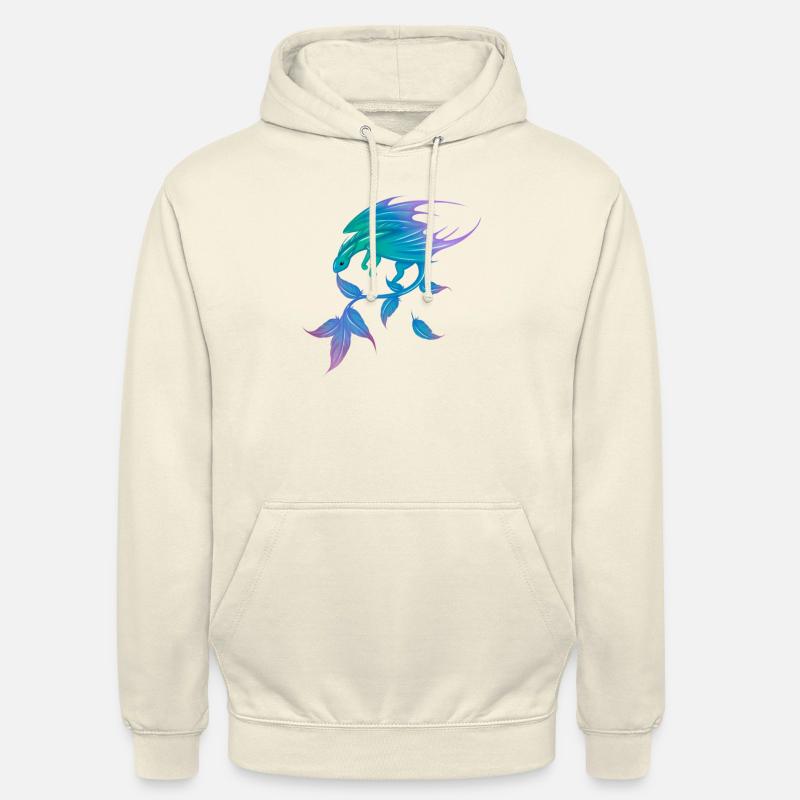 Drachen mit Ferdern - Unisex Hoodie - Vanille-Milchshake