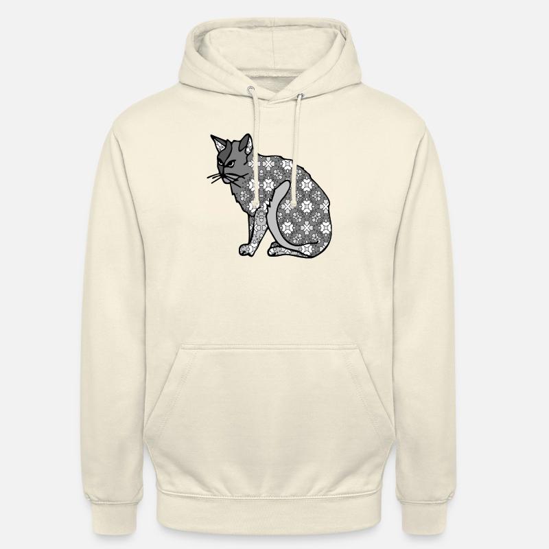 Chat - Sweat-shirt à capuche unisexe - vanille