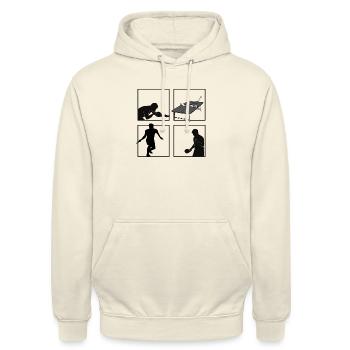 Tischtennis - Unisex Hoodie - Vanille-Milchshake - Vorne - Alina (178cm) & Michal (187cm)