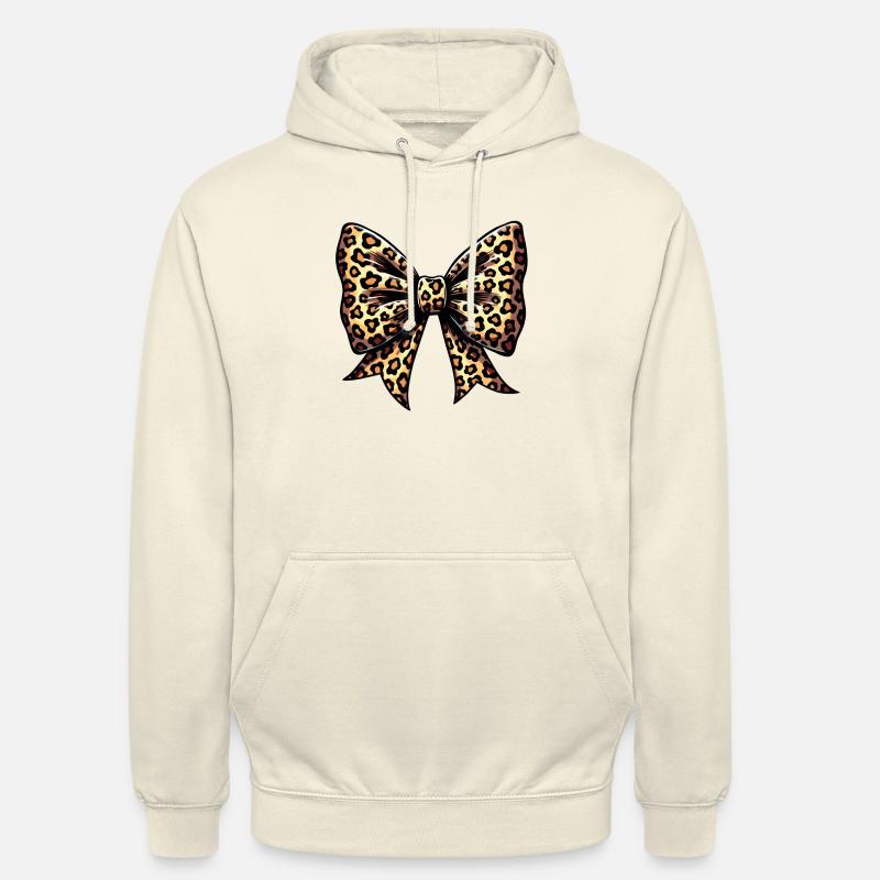 GROSSE SCHLEIFE MIT LEOPARD-TREND - Unisex Hoodie - Vanille-Milchshake