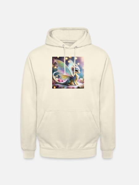 Dragon féerique - Sweat-shirt à capuche unisexe - vanille