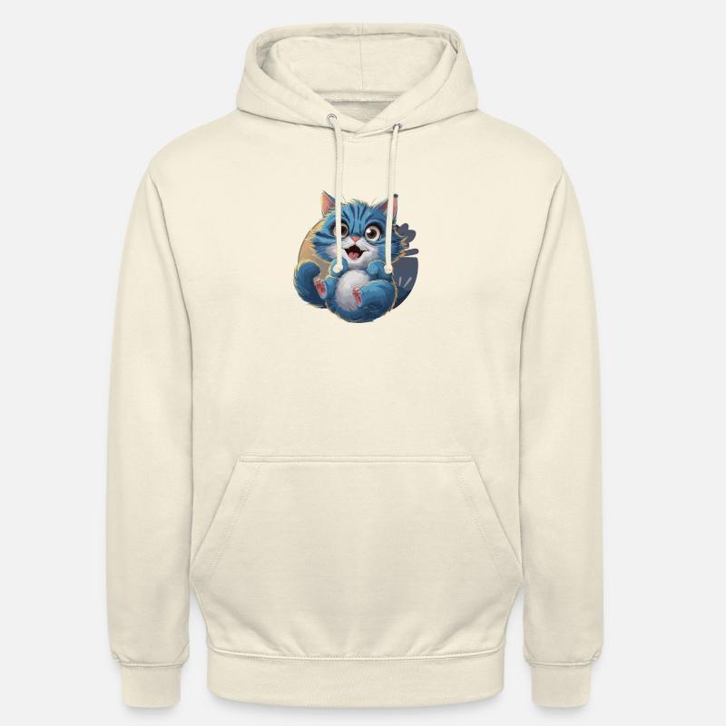 Chat bleu - Sweat-shirt à capuche unisexe - vanille