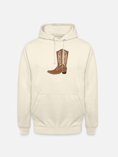 cowboy boot - Unisex Hoodie - vanilla