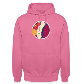 Berry Smoothie Bowl - Unisex Hoodie - pink - Front - Alina (178cm) & Michal (187cm)