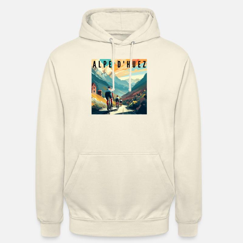 Alpe d'Huez - Sweat-shirt à capuche unisexe - vanille