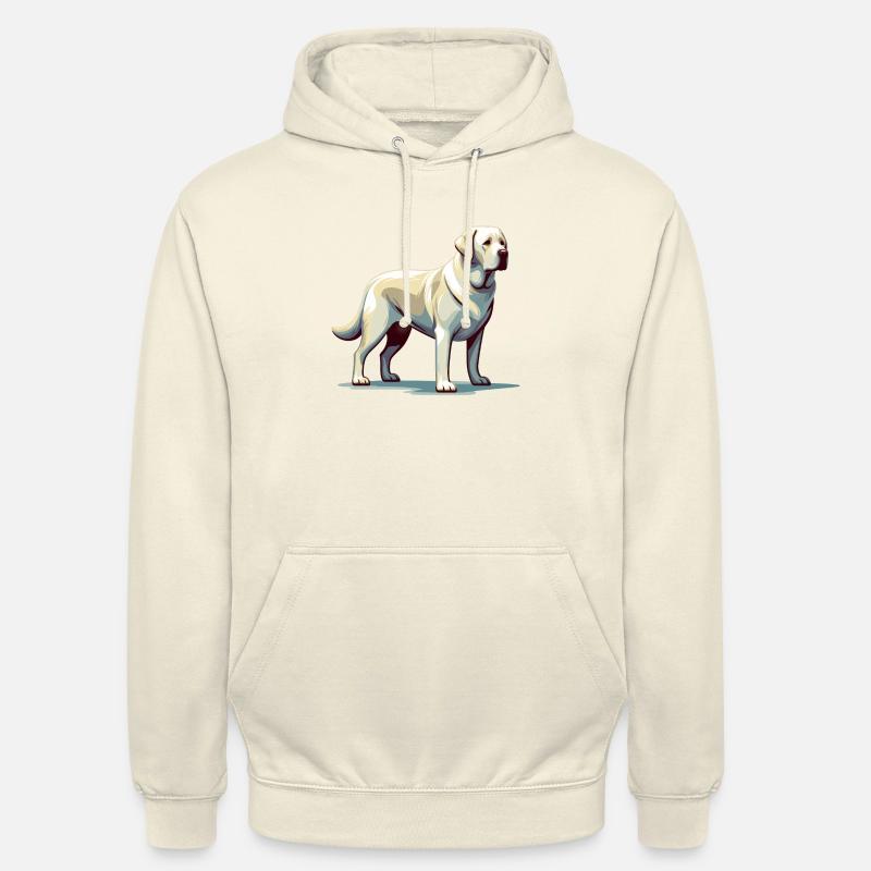 Labrador blanc debout - Sweat-shirt à capuche unisexe - vanille