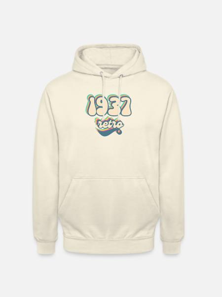1937 retro idée cadeau - Sweat-shirt à capuche unisexe - vanille