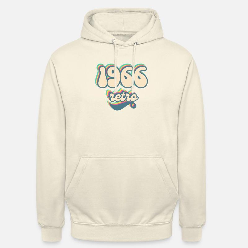 1966 retro idée cadeau - Sweat-shirt à capuche unisexe - vanille