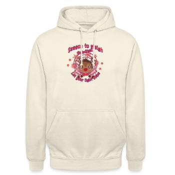 Paintball-Saison zum Schlittenfahren - Unisex Hoodie - Vanille-Milchshake - Vorne - Alina (178cm) & Michal (187cm)