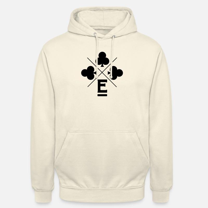 Buchstabe e Glücksklee - Unisex Hoodie - Vanille-Milchshake