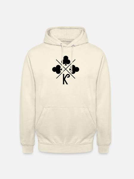 Buchstabe k Glücksklee - Unisex Hoodie - Vanille-Milchshake