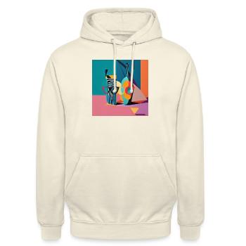 Du siehst durstig aus - Unisex Hoodie - Vanille-Milchshake - Vorne - Alina (178cm) & Michal (187cm)
