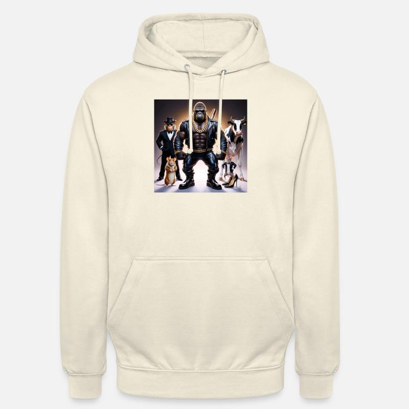 GorillaMan e l'equipaggio - Felpa con cappuccio unisex - milkshake