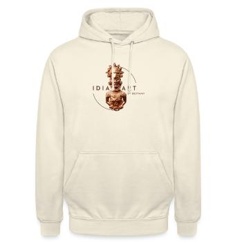Logo Idia Art By Bestman - Unisex Hoodie - Vanille-Milchshake - Vorne - Alina (178cm) & Michal (187cm)