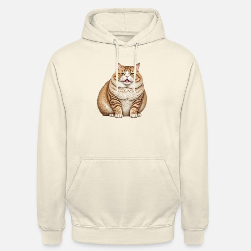 Dicke Katze - Unisex Hoodie - Vanille-Milchshake