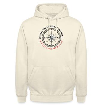 Windrose Explorer - Unisex Hoodie - Vanille-Milchshake - Vorne - Alina (178cm) & Michal (187cm)