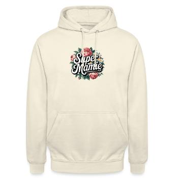 Super Granny Perfekte Geschenkidee für Oma - Unisex Hoodie - Vanille-Milchshake - Vorne - Alina (178cm) & Michal (187cm)