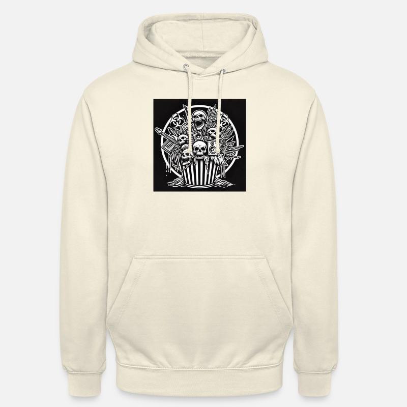 Combo de crâne dans une tasse - Sweat-shirt à capuche unisexe - vanille