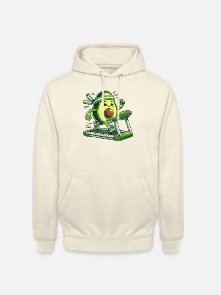 A sporty avocado - Unisex Hoodie - vanilla