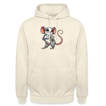 Bademaus - Unisex Hoodie - Vanille-Milchshake - Vorne - Alina (178cm) & Michal (187cm)