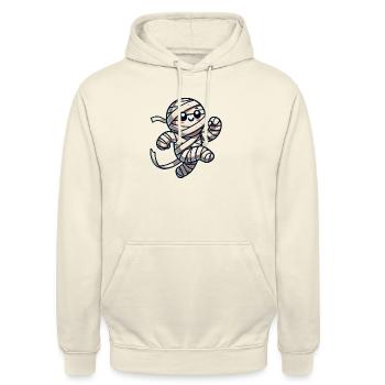 mumie comic - Unisex Hoodie - Vanille-Milchshake - Vorne - Alina (178cm) & Michal (187cm)
