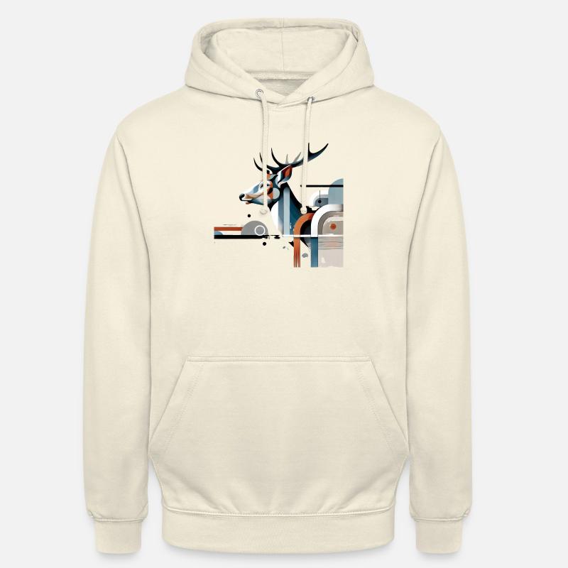 Modern Hirsch Design #1 - Unisex Hoodie - Vanille-Milchshake