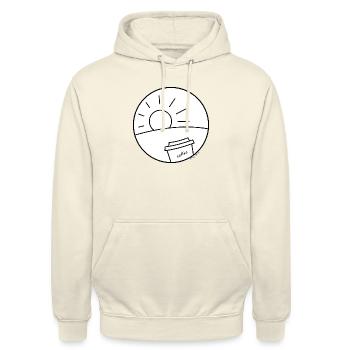 Coffee to go - Unisex Hoodie - Vanille-Milchshake - Vorne - Alina (178cm) & Michal (187cm)