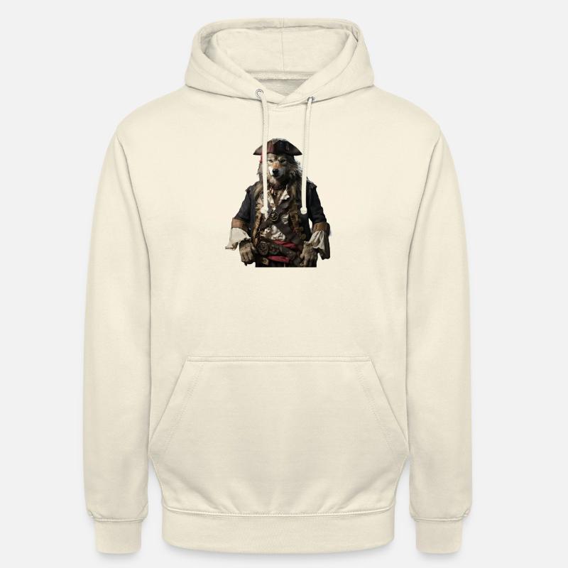 Piraten Wolf - Unisex Hoodie - Vanille-Milchshake