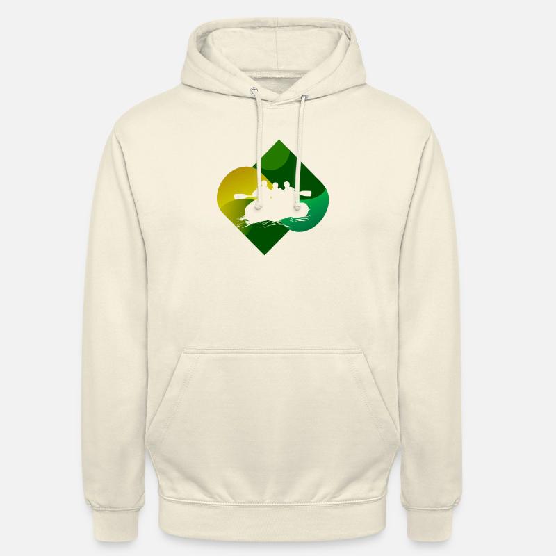 Aviron en eau vive - Sweat-shirt à capuche unisexe - vanille